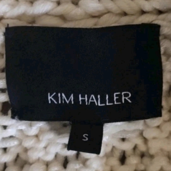 S-L Rare Kim Haller Heavy Knit Merino Wool Blend Open Front Cardigan MSRP $600 - Picture 11 of 16
